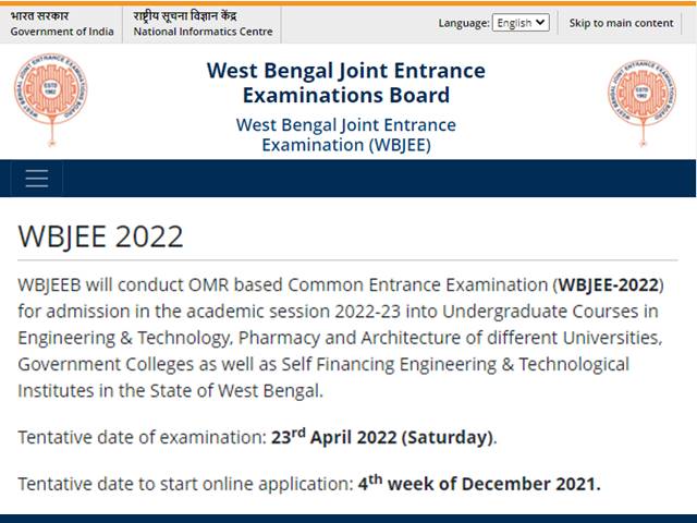 WBJEE 2022 Exam Date Announced, Registration To Start In December At ...