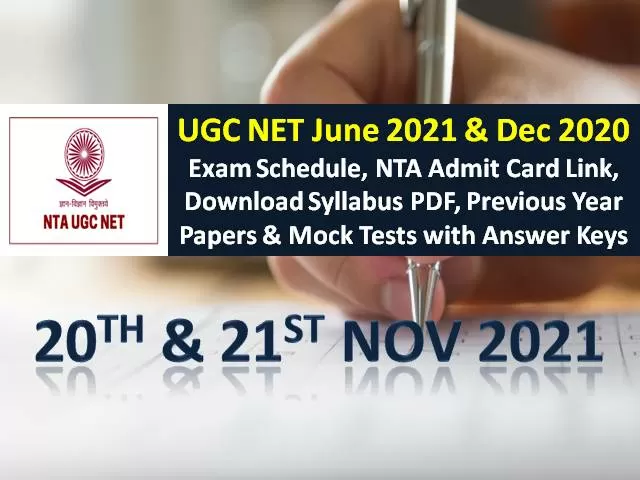 UGC NET 2021 Exam Schedule For 21st & 20th Nov: Check NTA Admit Card ...