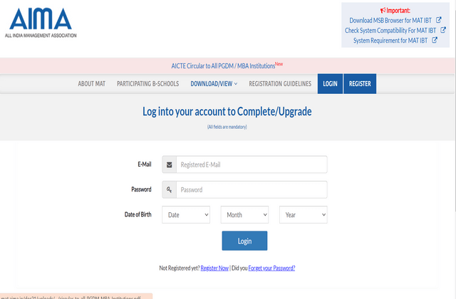 MAT Admit Card for CBT