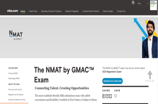 NMAT Exam Scheduling 