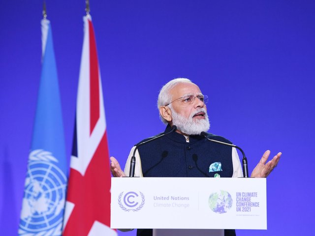 PM Modi at COP26 Summit Glasgow, Twitter/MEAIndia