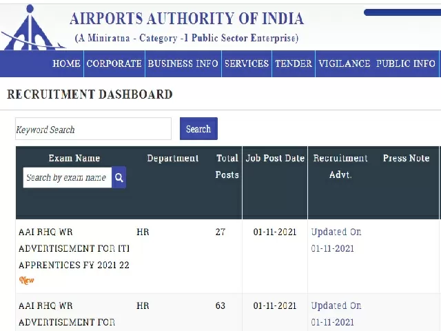 AAI WR Recruitment 2021