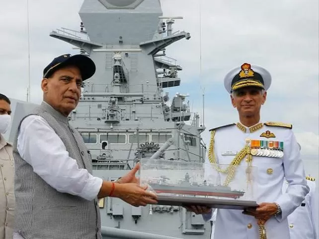 INS Visakhapatnam commissioned into Indian Navy in presence of Rajnath Singh 