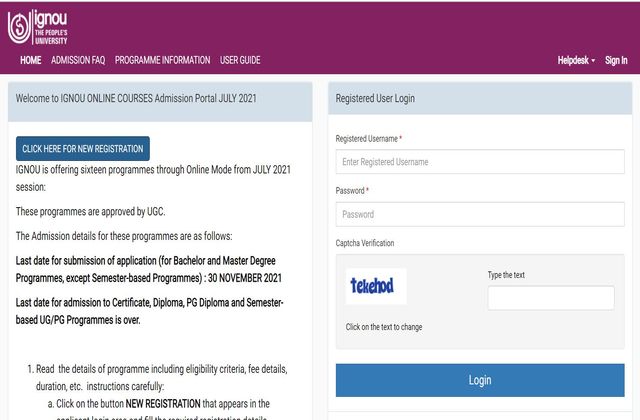 ignou july 2021 admission assignment last date