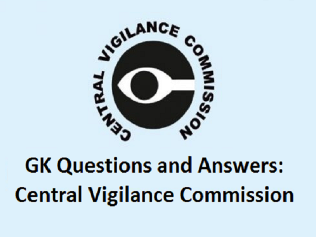 GK Questions and Answers on Central Vigilance Commission