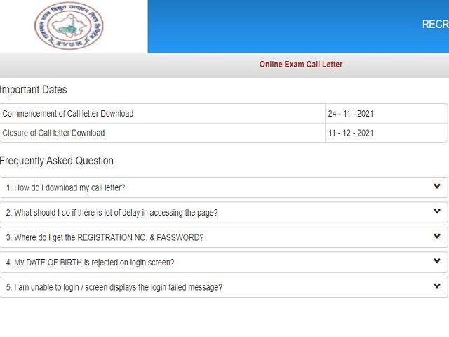 RVUNL JE Admit Card 2021 Out @energy.rajasthan.gov.in: Download Link Here, Exam on 11 Dec