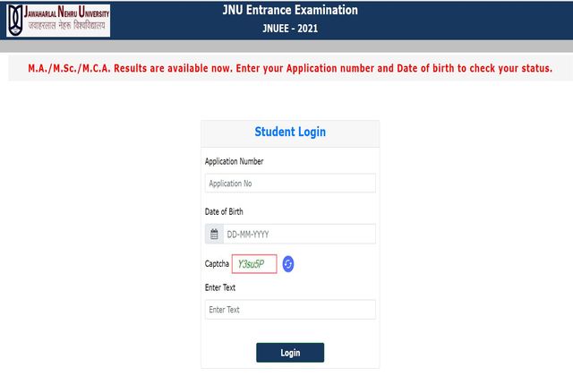 JNUEE Result 2021 PG (MA, MSc, MCA OUT) - Get Direct Link | Education ...