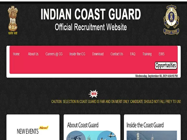 Indian Coast Guard Jobs
