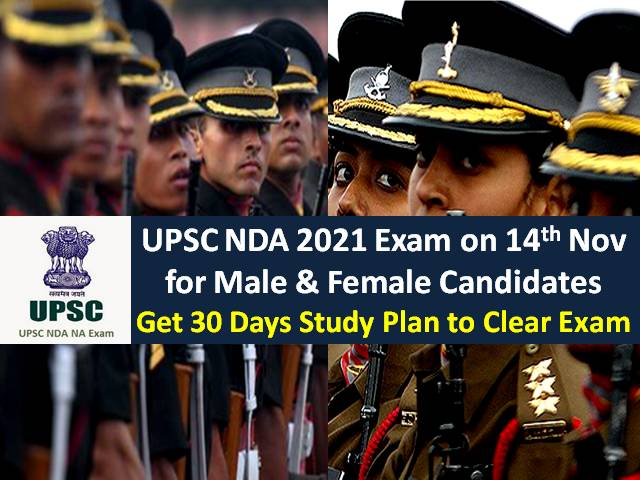 UPSC NDA 2021 Exam Study Plan (1 Month)