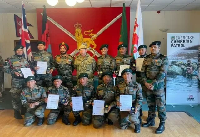 Indian Army wins gold medal at Cambrian Patrol Exercise