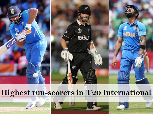 Top 10 players who have scored most runs in T20 International (T20I)