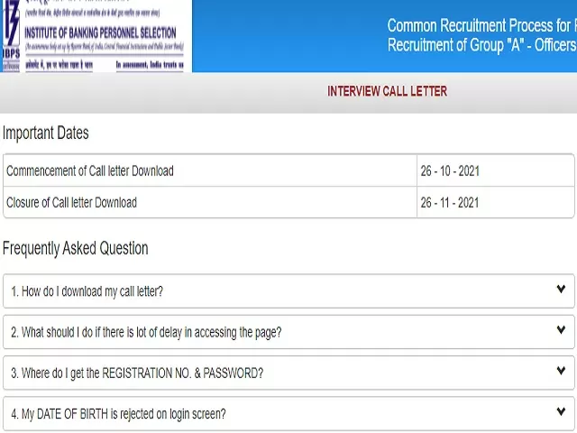 IBPS RRB PO Interview Letter 2021 Released @ibps.in, Download CRP RRB X ...