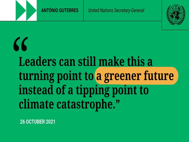 Source: Twitter/ UN Secretary-General Antonio Guterres at launch of Emissions Report 2021