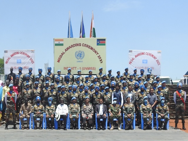 UN Medal to Indian Peacekeepers