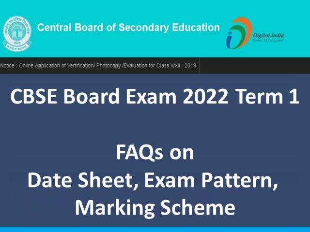 CBSE 10th and 12th Board Exam 2022 Term 1