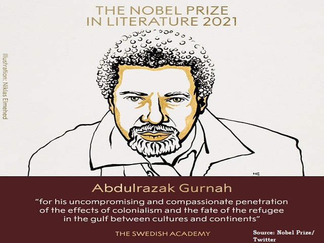 Novelist Abdulrazak Gurnah awarded 2021 literature prize