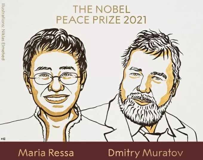 2021 Nobel Peace Prize jointly awarded to Maria Ressa and Dmitry Muratov: All you need to know