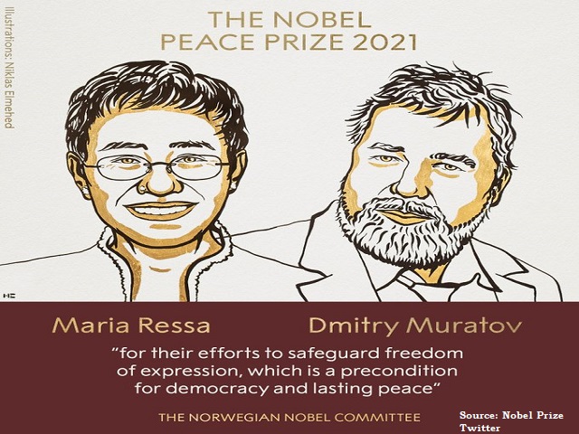 Nobel Peace Prize 2021: Maria Ressa and Dmitry Muratov awarded 2021 Peace Prize 
