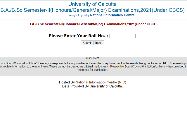 Calcutta University UG Result 2021: CU BA, B.Sc And B.Com 2nd Semester ...