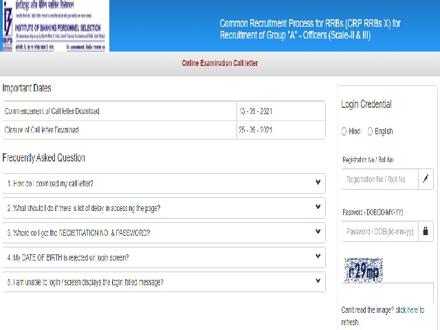 IBPS RRB Admit Card 2021 Released for Scale 1 & Scale 2 Officer Posts, Download Now!