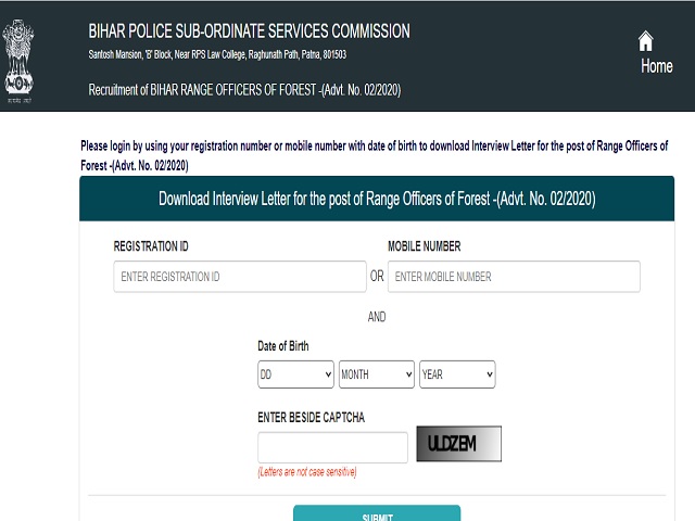 Bihar Police Forest Range Officer Interview Admit Card 2021 OUT, Check Bihar Police RFO Call Letter Direct Link Here