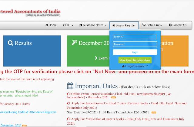 ICAI CA 2021 December Exam Form Released At Icaiexam.icai.org, Know How ...