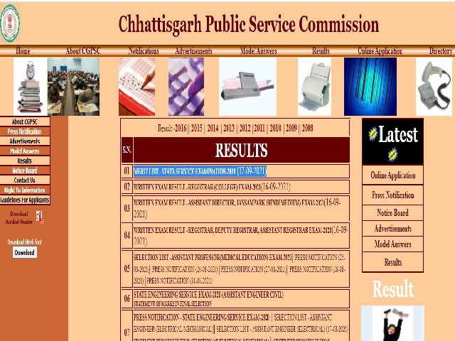 CGPSC SSE 2019 merit list released @cgpsc.gov.in, Check Direct Link Here
