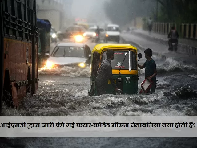 आईएमडी द्वारा जारी की गई कलर-कोडेड मौसम चेतावनियां क्या होती हैं?