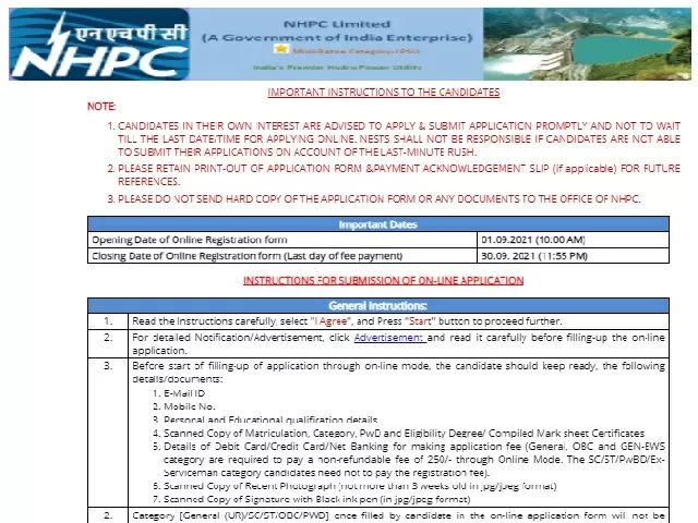NHPC Recruitment 2021 