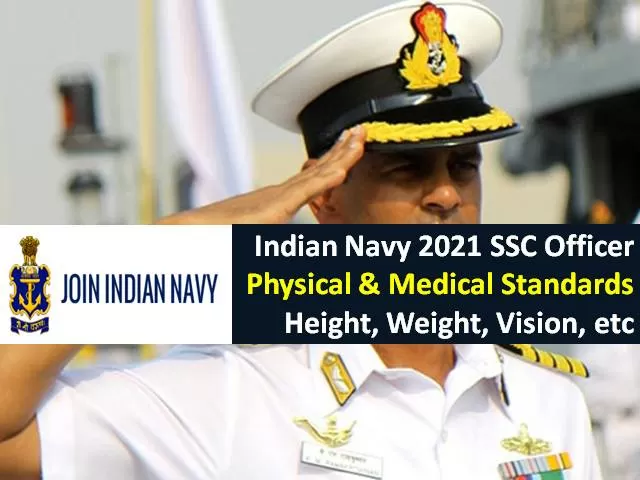 Indian Navy SSC Officer 2021 Recruitment Physical Standards: Check Height, Weight, Vision, Medical Details Before Applying @joinindiannavy.gov.in