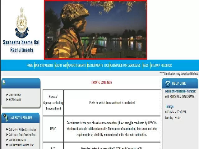 SSB Recruitment 2021