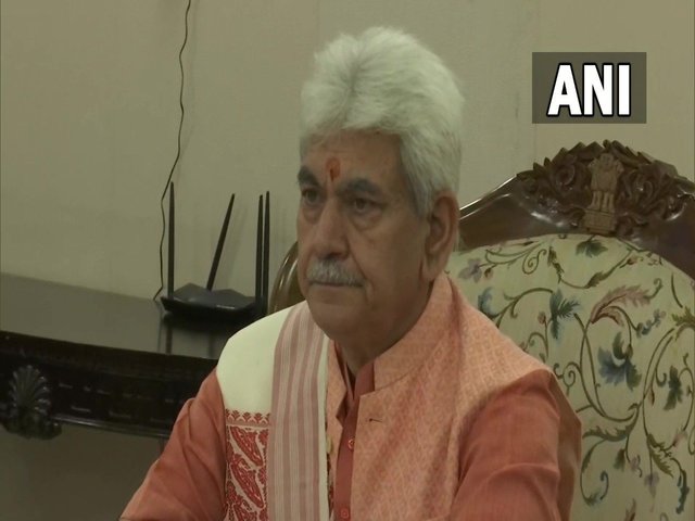 Lieutenant Governor (L-G) of J&K Manoj Sinha, Source: ANI