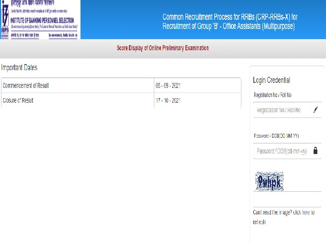 IBPS RRB Clerk Prelims Score Card 2021 Released @ibps.in, Check Group B ...