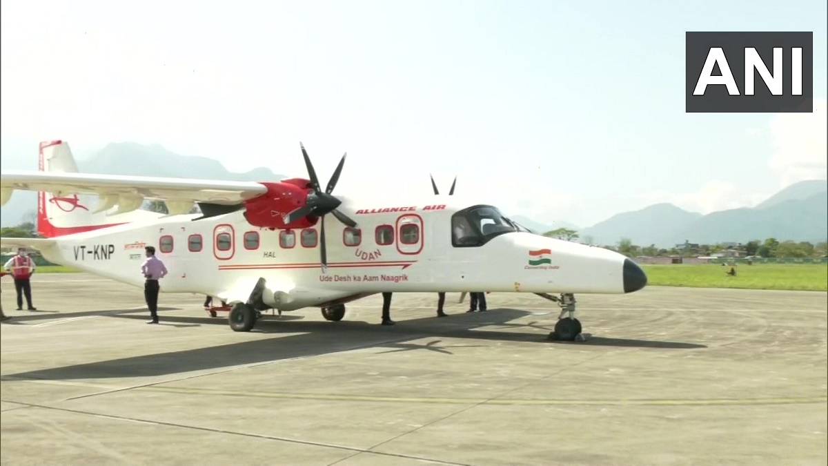 Union Civil Aviation Minister Jyotiraditya Scindia along with Union Minister Kiren Rijiju flagged off the first Made in India Dornier 228 passenger aircraft