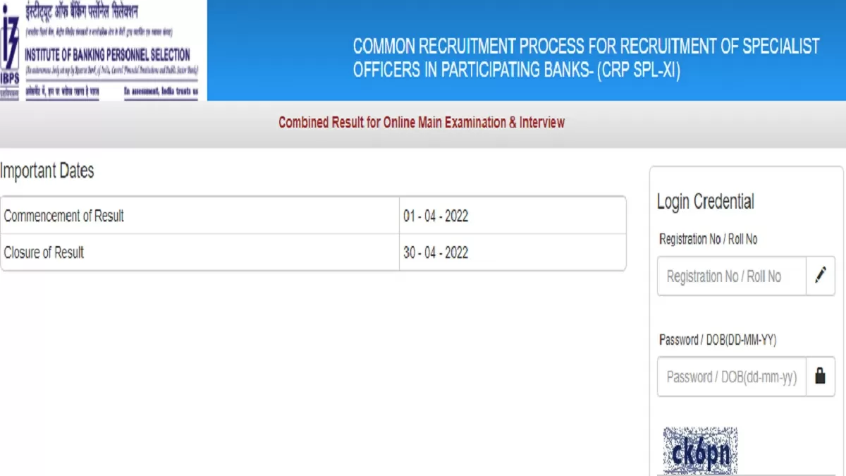 IBPS SO Final Result 2022 (Out) @ibps.in, Download Link, Merit List And ...