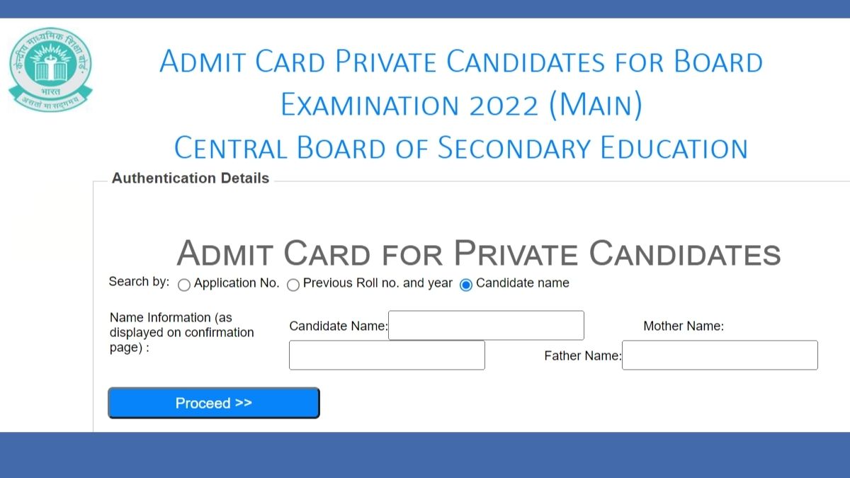 CBSE Term 2 Admit Card 2022 Released for Private Candidates