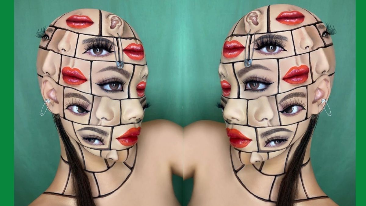 Optical Illusion: Can you find the right pair of eyes, nose and lips? | Optical Illusions Faces