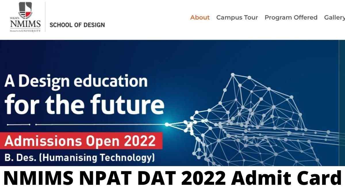NMIMS NPAT DAT 2022 Admit Card