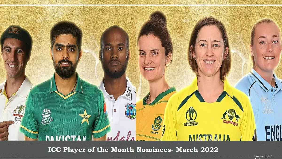 ICC Player of the Month March 2022 Check Men's and Women's Player of