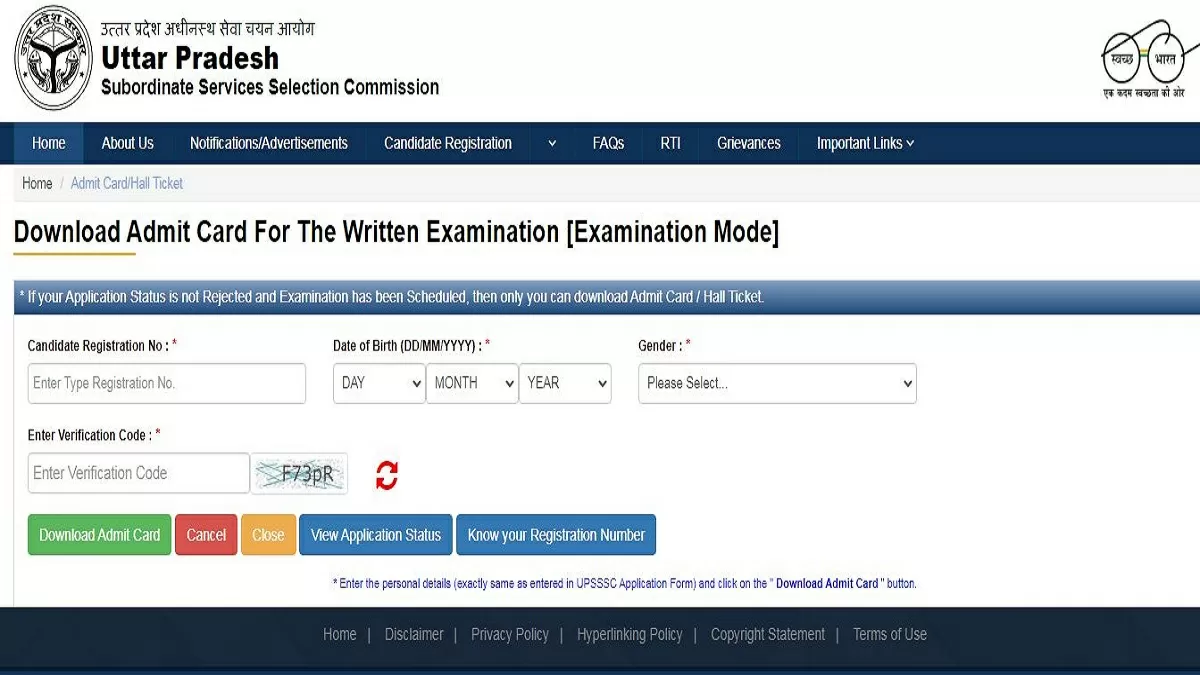 UPSSSC Admit Card 2018-22 For JE Released, Download @upsssc.gov.in