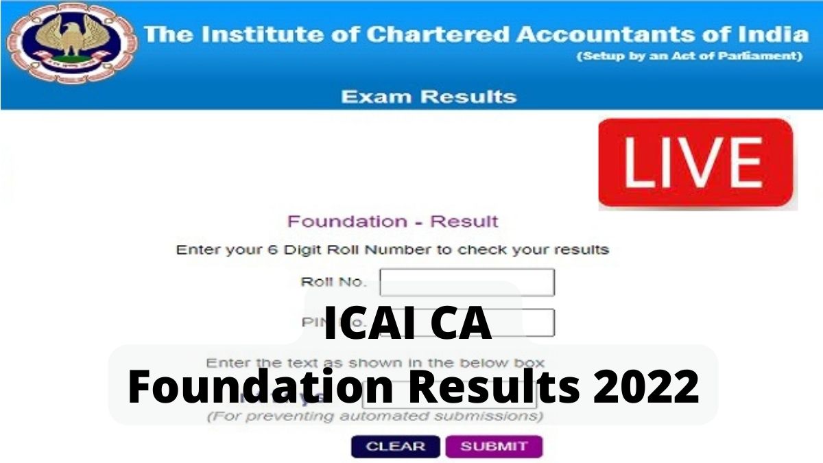 ICAI CA Roundation Results 2022