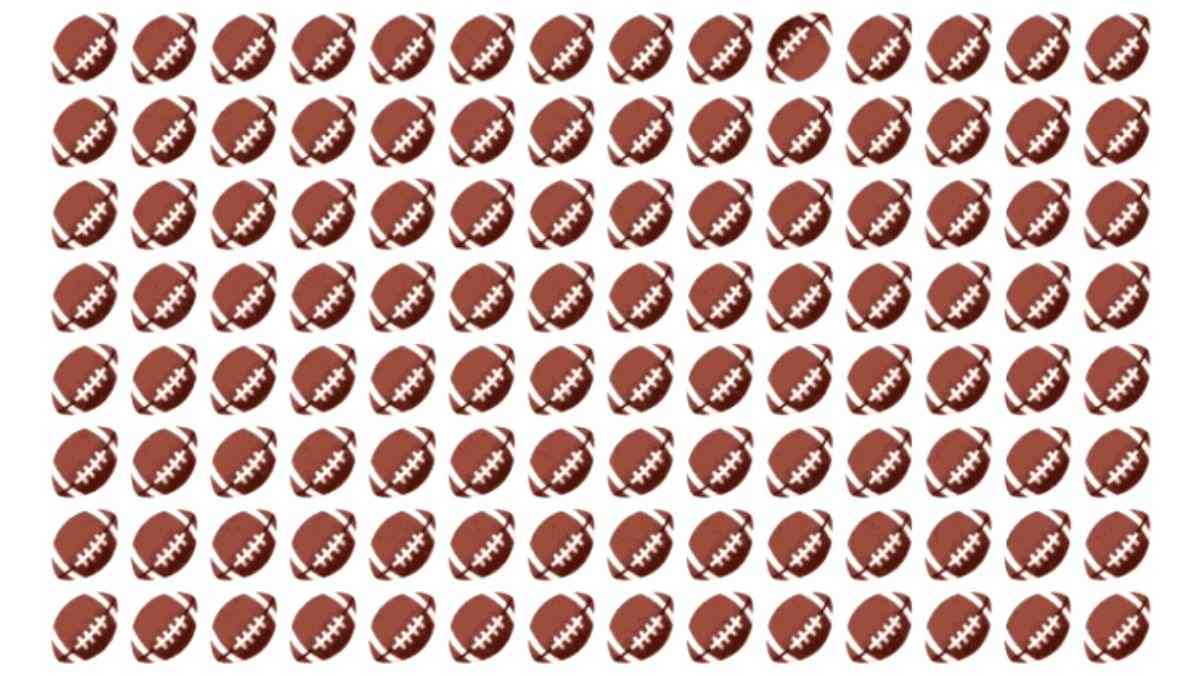 Brain Teaser Picture Puzzle: Can you spot Odd Rugby Ball in the Image within 15 seconds?