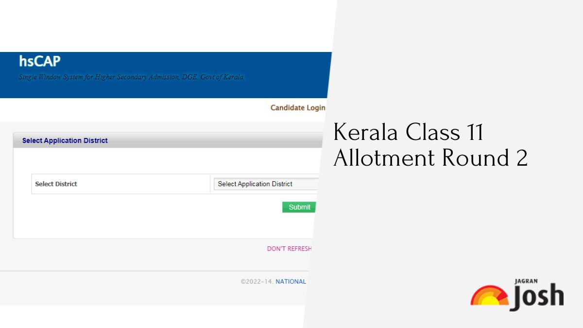 Kerala HSCAP Round 2 Allotment