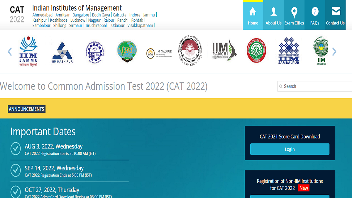 CAT 2022 Notification