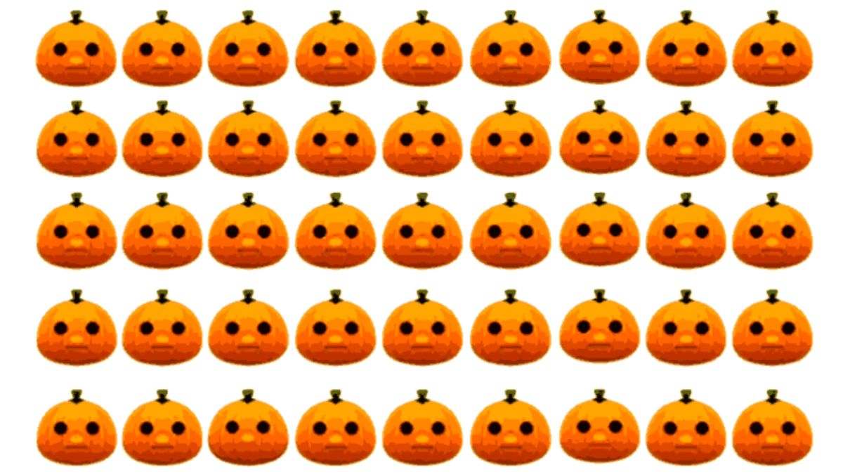 Find out the Odd Pumpkin in the picture