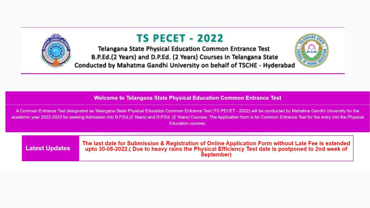 TS PECET 2022 Registration Date Extended