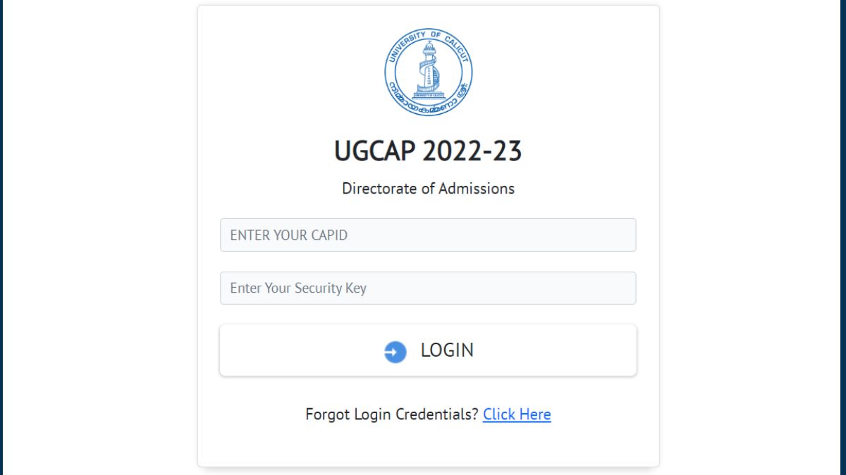Calicut University UGCAP 2022