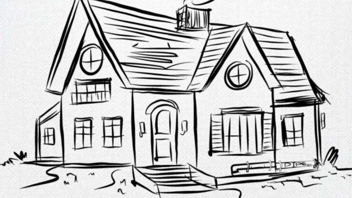 Spot all 4 Hidden words in this House Sketch