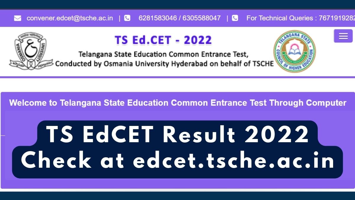 TS EdCET Result 2022 Date And Time: Telangana EdCET Results Likely To ...