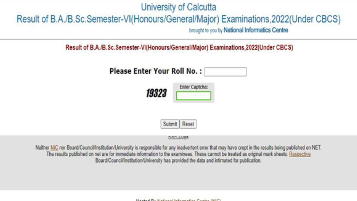 Calcutta University Result 2022 (OUT)